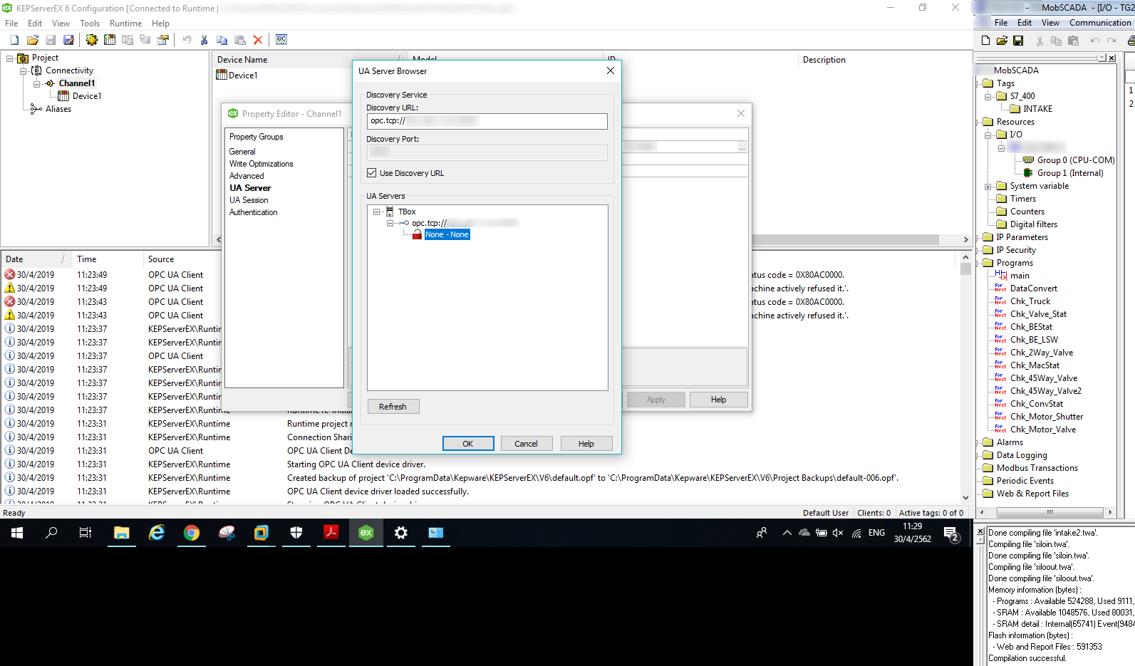 TBox OPC UA Config